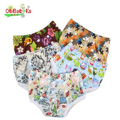 China Ohbabyka reusable and washable bamboo printed toddler training pants wholesale for sale