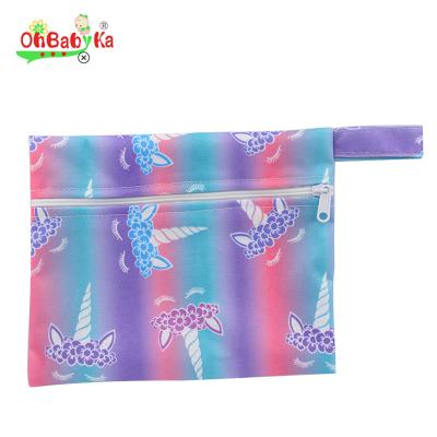 China Waterproof Polyester Ohbabyka Cloth Diaper Wet Bag Wet Bag For Bath Clothes Dirty Diaper Wet Bag for sale