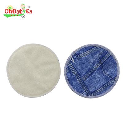 China Ohbabyka PUL ABSORBING Waterproof Printed Bamboo Washable Nursing Pads Reusable Breast Pad for sale