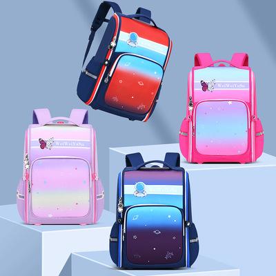 China Other Fashion School Bag Gradient Oxford School Shoulder Bookbag Travel Wholesale Portable Lightweight Waterproof Backpack for sale