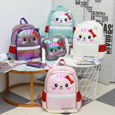 China Other Cartoons Cute Anime Backpack With Insulated Lunch Box School Bag Boys Girls Teens 3 Pieces Kindergarten Bag Set for sale