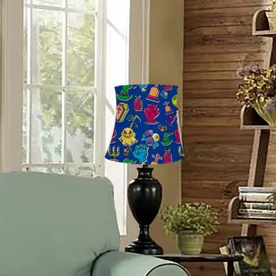 China Funny Eco-friendly Halloween Pumpkin Style Modern Minimalist Shell Bedroom Bedside Lamp Shade Fabric Creative Custom Table Lamp Shade for sale