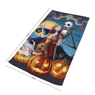 China Child Safe Nightmare Before Christmas Beach Towel Microfiber Bath Towel Quick Dry Convenient Thin Blanket Suitable For Travel Swimming Yoga for sale