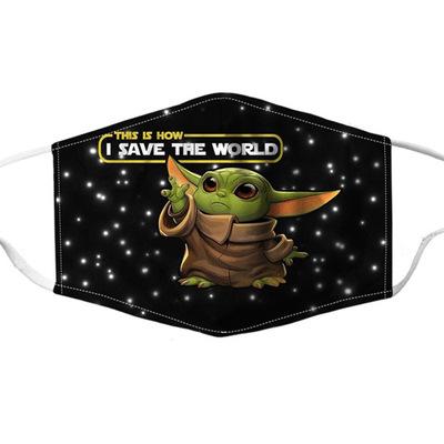 China Other High Quality Baby Yoda Face Maskss With Loops Adjustable Soft Cloth Washable Reusable Ear Cover For Women Men for sale