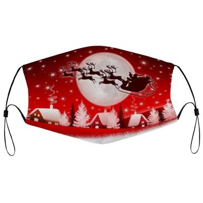 China Other Caisi Reusable Xmas Face Maskss Cotton Bandanas Christmas Reindeer Party Supplies For Adult Women Men Youth for sale