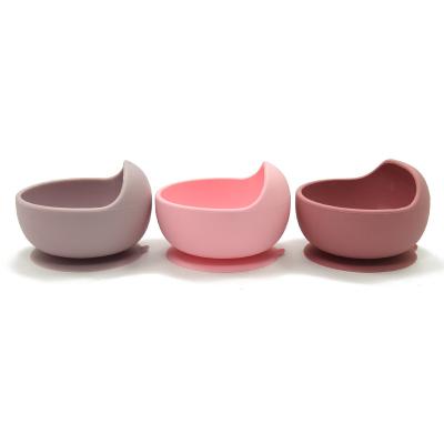 China Utensílios de mesa amigáveis de Eco da bacia da sução do silicone do bebê de brandamente 12*8.5cm à venda