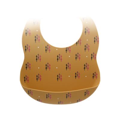 China Custom Soft Waterproof EN71 Baby Food Catcher Bib Food Grade for sale