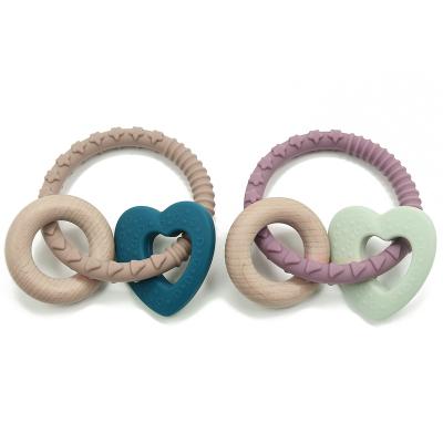 Chine 100% bois Teether de silicone de catégorie comestible à vendre