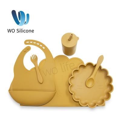 China PVC Free Dishwasher Safe Silicone Baby Bowl Laser Logo for sale