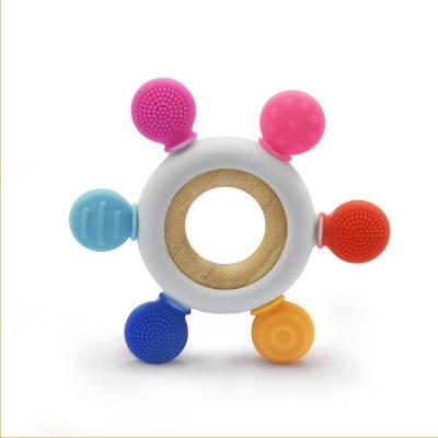 China BSCI Food Grade Silicone Teether EN71 BPA Free Nuby Wood for sale