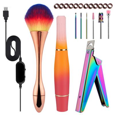 China ABS+Metal Good Quality Wholesale Customized Portable Electric Nail Drill Kit With Diamond Drill Bite Nail for sale