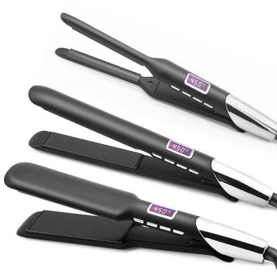 China Tourmaline Hair Straightener and Clean Brand Hair Curler Ceramic Flat Titanium 450F Hair Straightening for sale