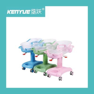 China Three Colors Plastic Material Hospital Crib Can Be Raised And Lowered for sale