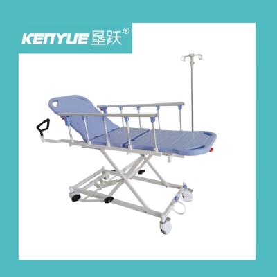 China Hydraulic Ambulance Stretcher Trolley Blue For Hospital Medical for sale