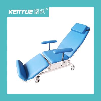 Chine Hôpital électrique en acier bleu réglable de chaise de dialyse d'angle spécial à vendre