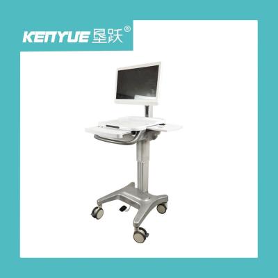 China Medical computer cart aluminum alloy pillar medical computer nursing examination car for sale