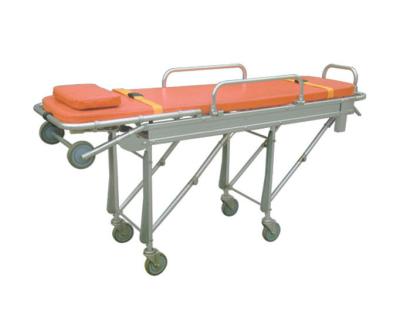 China Mobile Foldable Hospital Stretcher Trolley , Aluminum Automatic Loading Patient Transfer Trolley for sale