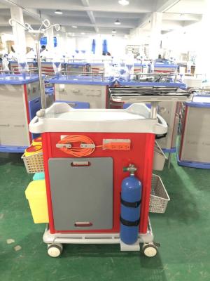 China Mute Wheel ABS Hospital Medicine Trolley for sale