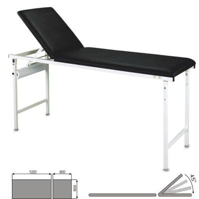 China Black Color Back Section Hospital Examination Table Up And Down By Manual Way for sale