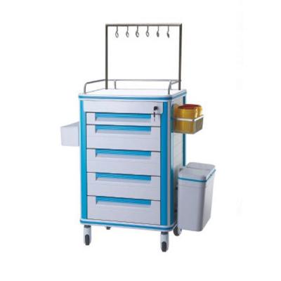 China Hospital Furniture ABS Medical Equipment Emergency Trolley Cart Hospital Trolley for sale