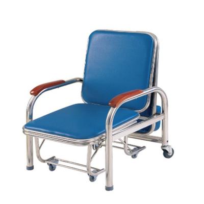 China Stainless Steel Accompany'S Chair Bed , Foldable Sleeping In Hospital Chair for sale