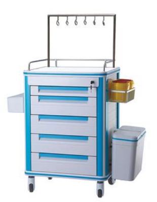 China CE Hospital Medical Trolley Cart Transfusion Integrated Nursing Anesthesia  Hospital Trolley for sale