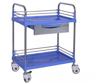 China Blue Medical Instrument Trolley Hospital Injection Dressing / Drug Delivery Hospital Trolley for sale