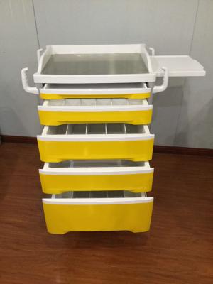 China Carton Packing Medical Trolley Cart Hospital Equipment , Emergency Crash Trolley for sale