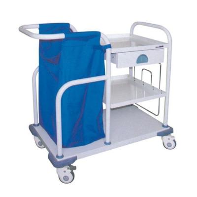 China Hospital Treatment Nursing Care Crash Cart Trolley With Bag For Long Life for sale