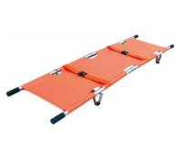 China Metal + PVC Orange Emergency Stretcher Trolley Collapsible Hospital Ambulance for sale