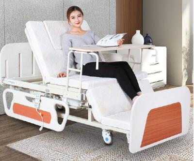 China Medical Bed Back Adjustable Rotating Hospital Electric Nursing Bed For Home In White for sale