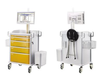 China Emergency Medical Computer Workstation Trolley Cart For Drug Delivery for sale