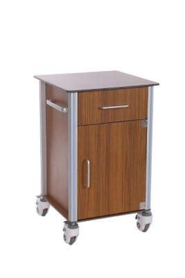 China Wood Fiberboard Movable Hospital Bedside Locker for sale