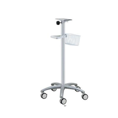 China Height Adjustable Aluminum Alloy Mobile Trolley Patient Monitor Trolley Cart for sale