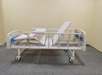 China Steel spray plastic manual hospital bed with two cranks for white hospital for sale