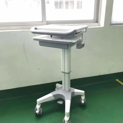 Chine Chariot d'ordinateur de bureau de roulement de carnet d'hôpital, chariot mobile d'ordinateur portable d'ABS médical à vendre