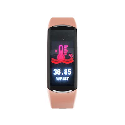 China Build In Snapshot 2020 Popular Mens Womens Sports Wristbands Wrist Watch Fitness Smart Band With Temperature Display for sale