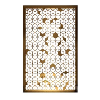 China Europe Customized Design Decorative Stainless Steel Metal Living Room Partition Screen Hotel Divider for sale