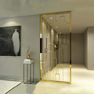 China Europe SS304 316 Gold Mirror Stainless Steel Room Dividers Decorative Wedding Partitions for sale