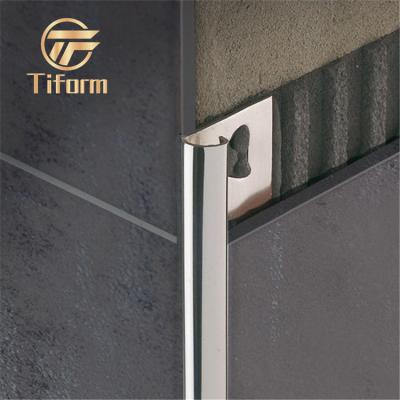 China Low moq modern 201 stainless steel 304 316 matte finish shinning round corner tile tirm for ceramic application for sale