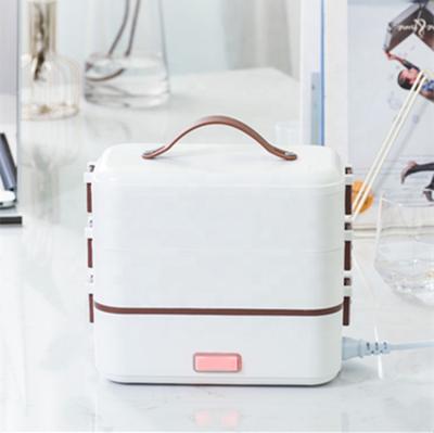 China Heatable Plastic Lunch Box Electric Heating Bowl with Stainless Steel Liner Portable Insulation for Office Workers for sale