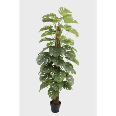 China Factory Realistic Popular Cheap High Quality Artificial Plastic Tree Prices Monstera Artificial Leaves for sale