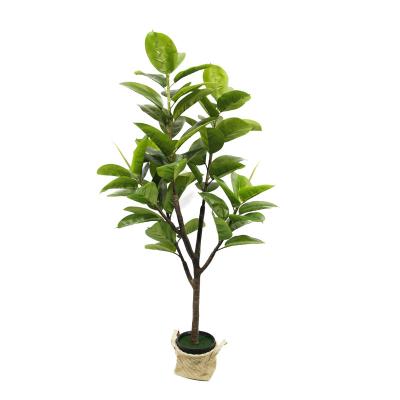 China Hot Selling Realistic Plant Supply Fake Oak Artificial Plant Potted Evergreen Oak for sale