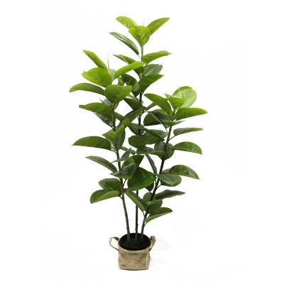 China Real touch fake wholesale indoor and outdoor artificial plant bonsai oak evergreen rubber oak for sale