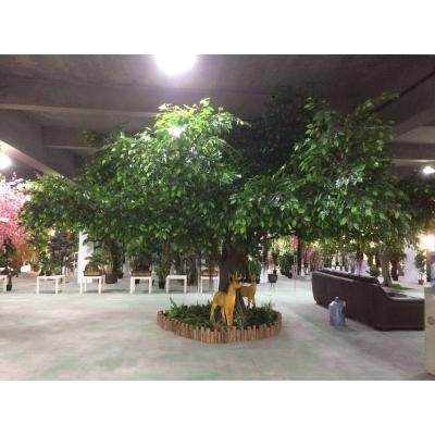 China Large Plantas Artificiales Ficus Green Banyan Tree Custom Realistic Artificial Plant Tall Tree For Indoor Outdoor Decoration for sale