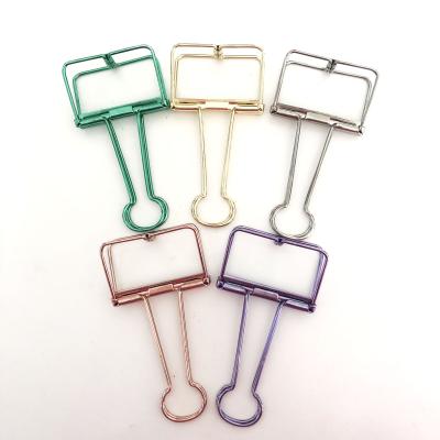 China Durable Micro Metal Rainbow Color Matching Jumbo Paper Clamp For Office for sale