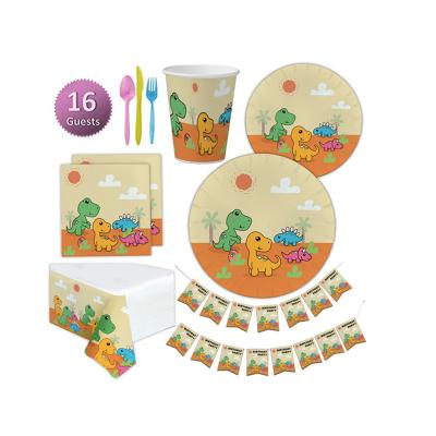 China For Wedding Distributors Wholesale Party Supplies Compostable Party Supplies Dinosaur Party Set for sale