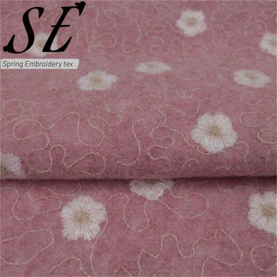 China High Quality Custom Winter Soft Ac/p/n: 50/20/30 Textured Stripe Embroidery Knit Ball Fabrics Stretch, Knitting Fabric For Pillow for sale