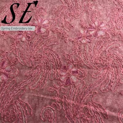 China Other New Type French Handmade Embroidery Tulle Lace Fabric For Party And Wedding Dress for sale