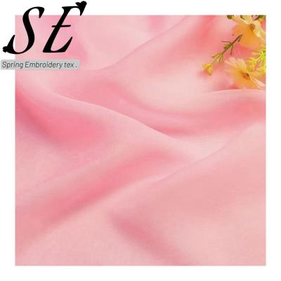 China Breathable 100% Polyester Stock Dyed Chiffon Fabric For Wedding Woman Girl Dress C8038 for sale